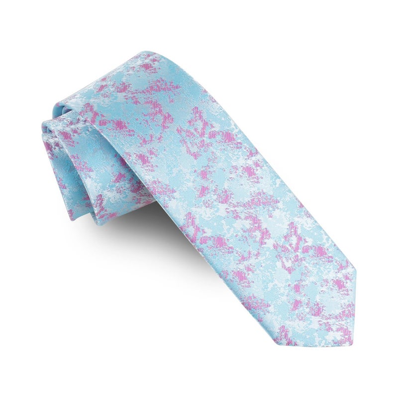 Elfeves Men's Teal Blue Party Ties Fashion Elegant Banquet Formal Prom Custom Neckties - Image 4